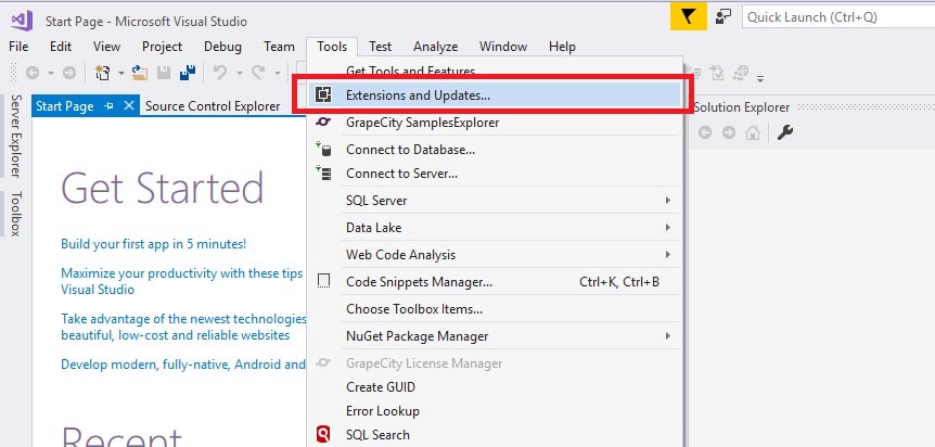Extensions-and-Updates-in-Visual-studio