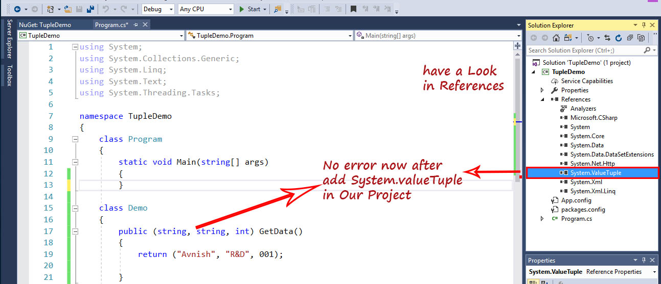 tuples in C#
