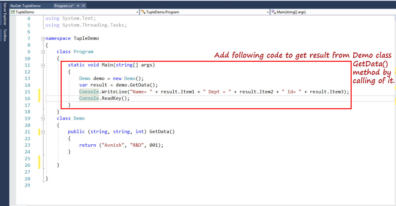 tuples in C# 7.0