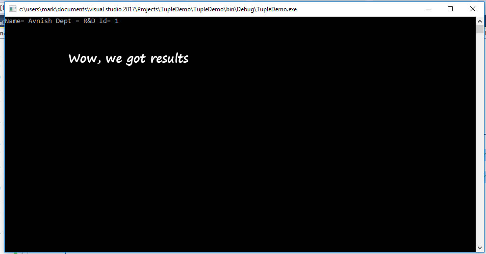 tuples in Csharpe