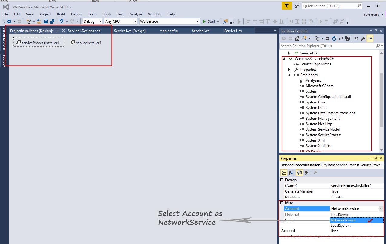Account as NetworkService
