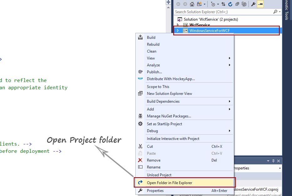 Windows Service project