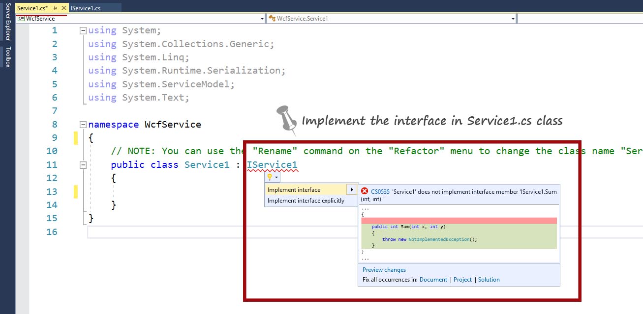 > Implement the Interface 
