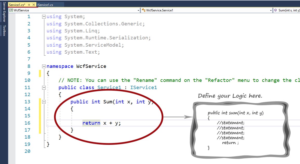 Visual Studio 2017 RC, WCF Service