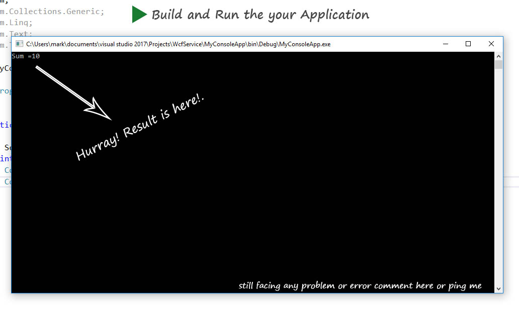 Run Console App