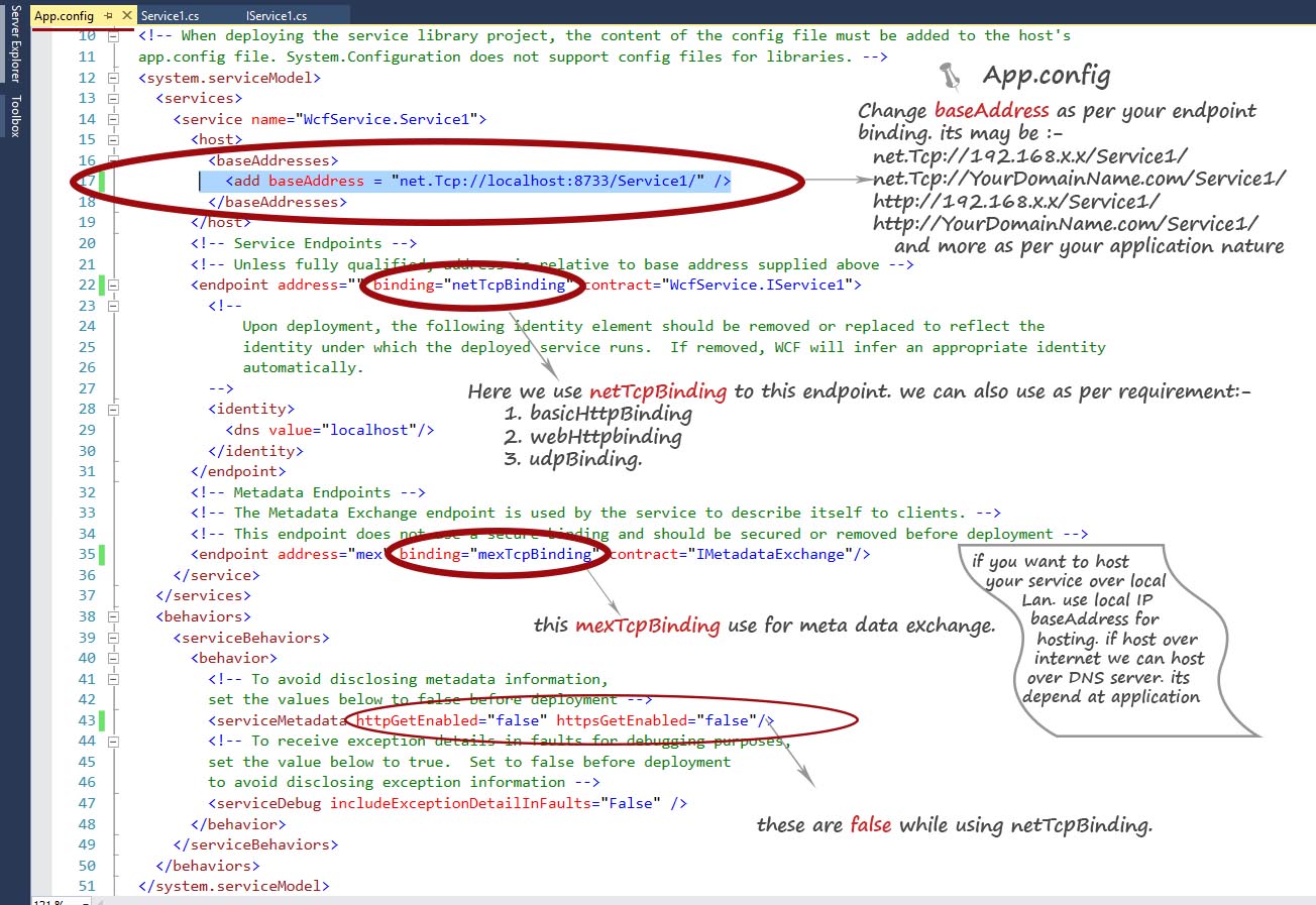  netTcpbinding for endpoint